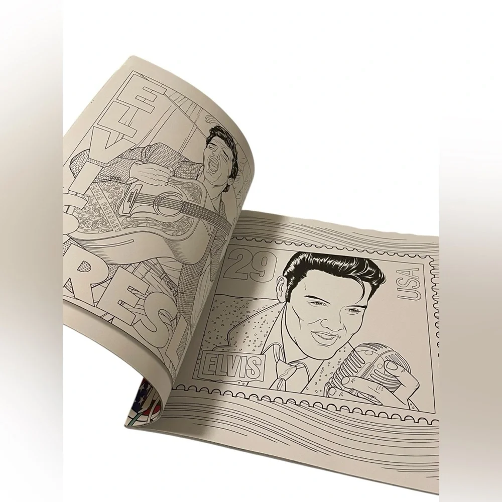 Elvis Presley The Coloring Book by Igloo Books 2022 Music Art Adult Activity New